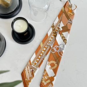 Hermes Twilly Brides Et Gris Gris Rodeo Gold Brown